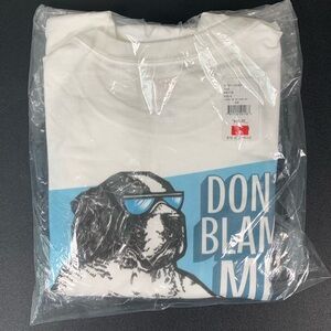 Big Dogs NWT white “Don’t Blame Me” graphic short sleeve tee shirt